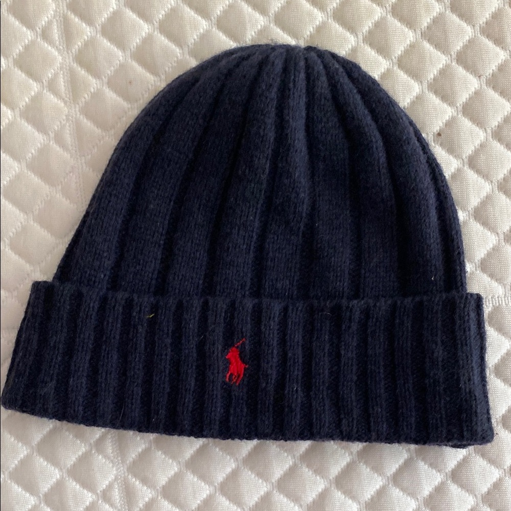 Polo by Ralph Lauren Dark Blue Knit Hat